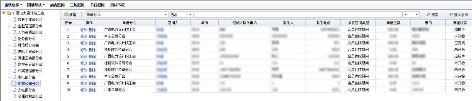 工會管理-慰問管理